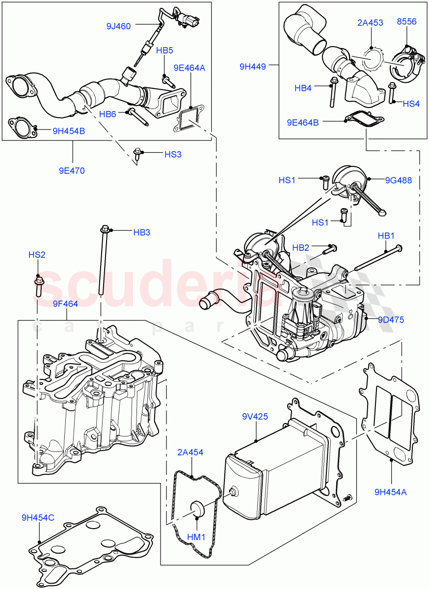Exhaust Gas Recirculation (4.4L DOHC DITC V8 Diesel) ((V) FROMBA000001) of Land Rover Land Rover Range Rover (2012-2021) [4.4 DOHC Diesel V8 DITC]