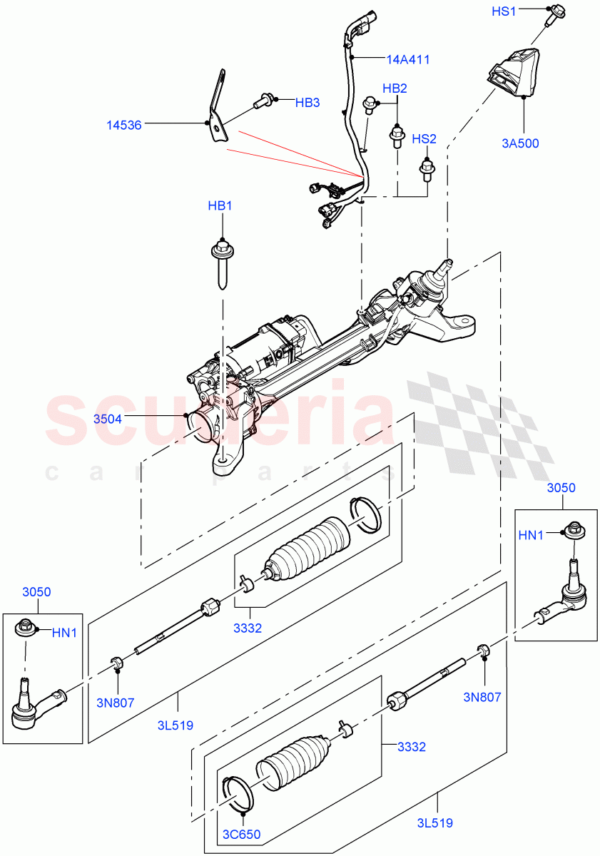 Steering Gear of Land Rover Land Rover Range Rover Sport (2014+) [2.0 Turbo Petrol AJ200P]