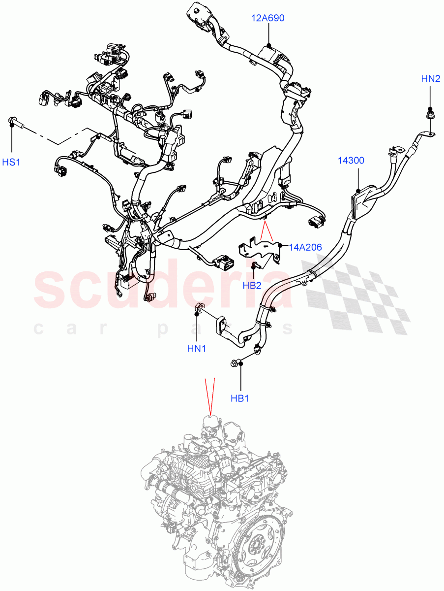 Electrical Wiring - Engine And Dash(Engine)(1.5L AJ20P3 Petrol High PHEV,Changsu (China))((V)FROMKG446857) of Land Rover Land Rover Discovery Sport (2015+) [2.0 Turbo Petrol GTDI]