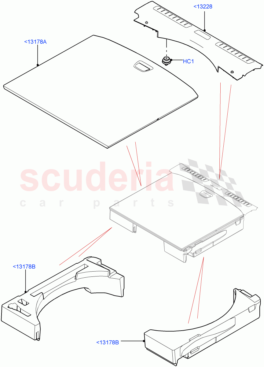 Load Compartment Trim(Floor)(3 Door,Halewood (UK),5 Door) of Land Rover Land Rover Range Rover Evoque (2012-2018) [2.2 Single Turbo Diesel]