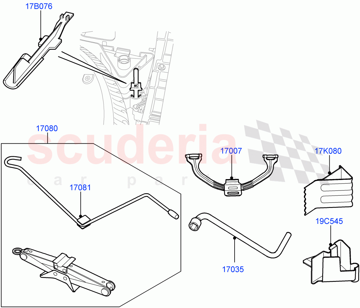 Tools(Less Armoured)((V)FROMAA000001) of Land Rover Land Rover Range Rover (2010-2012) [5.0 OHC SGDI SC V8 Petrol]