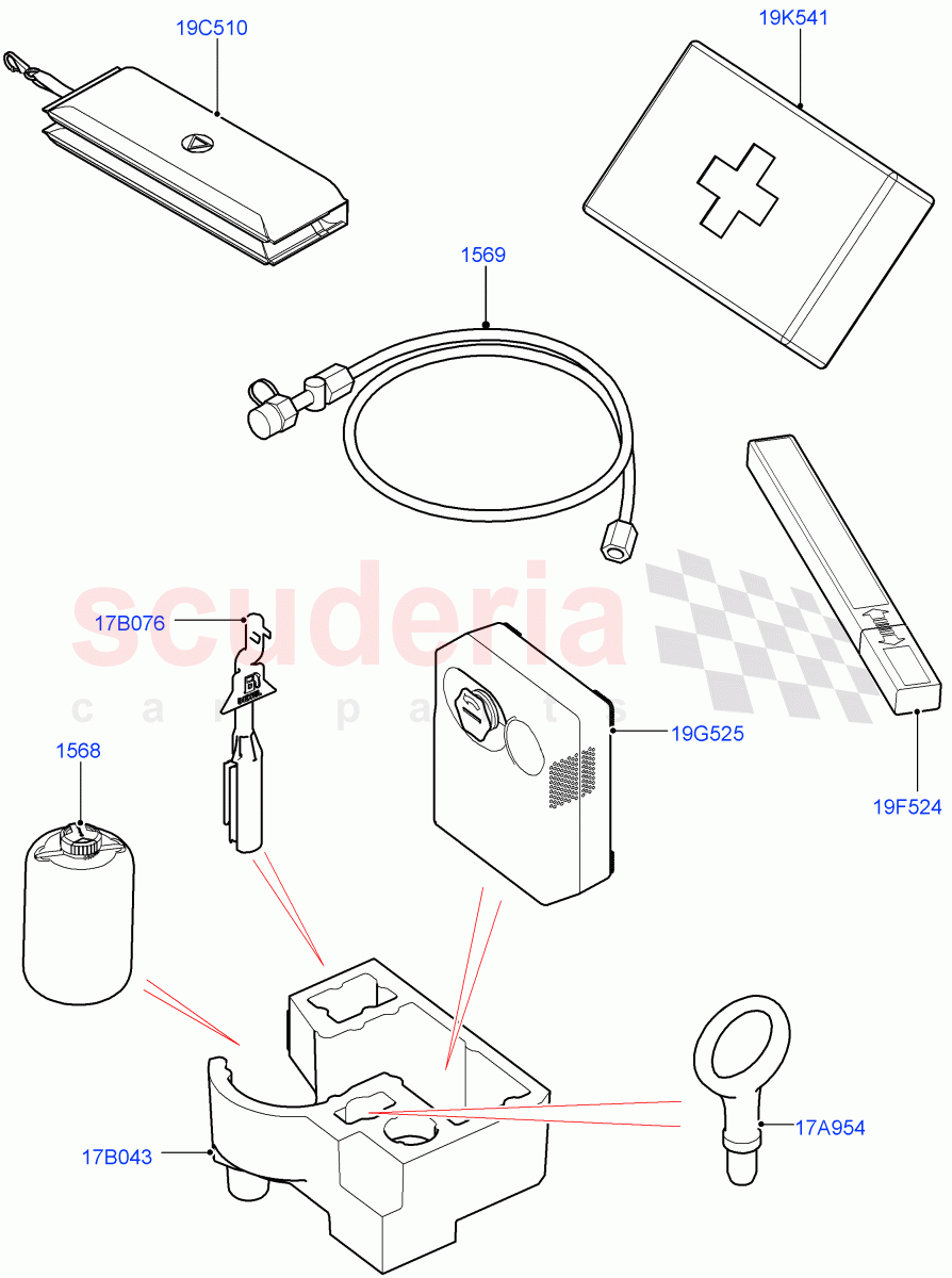 Emergency And Safety Equipment(Factory Fitted, Solihull Plant Build)((V)FROMHA000001) of Land Rover Land Rover Discovery 5 (2017+) [3.0 I6 Turbo Petrol AJ20P6]