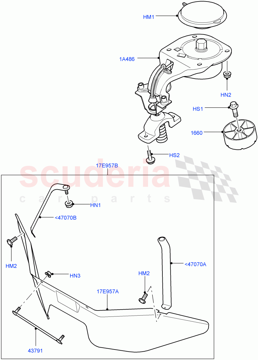 Spare Wheel Carrier((V)TO9A999999) of Land Rover Land Rover Range Rover Sport (2005-2009) [3.6 V8 32V DOHC EFI Diesel]