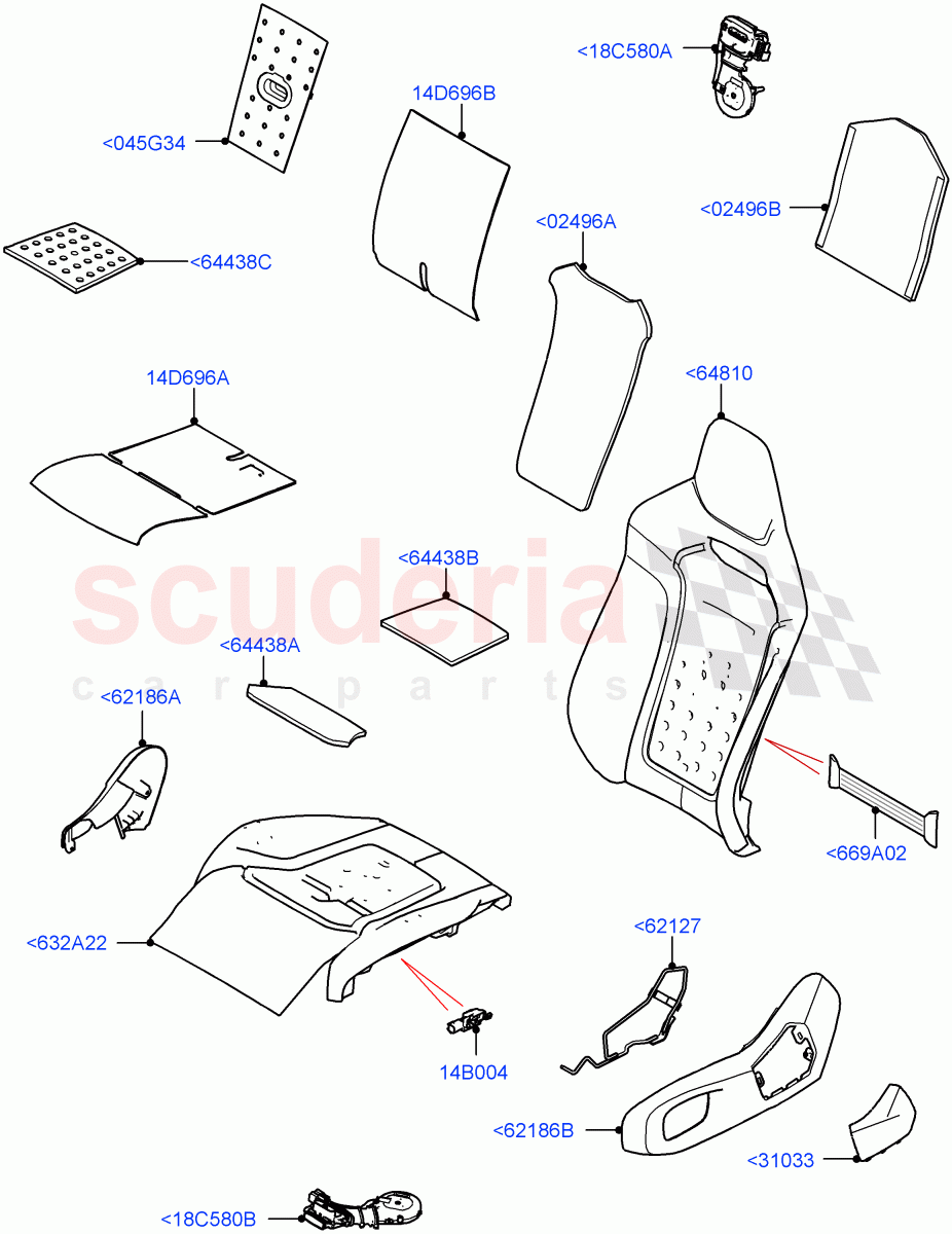 Front Seat Pads/Valances & Heating(SVR Version,Drivers Seat - Sports,SVR)((V)FROMJA000001) of Land Rover Land Rover Range Rover Sport (2014+) [3.0 Diesel 24V DOHC TC]