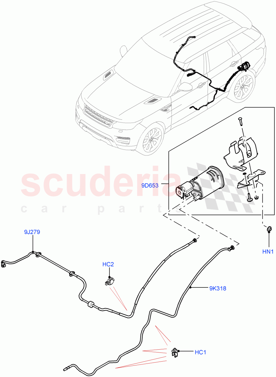 Fuel Lines(Rear)(2.0L 16V TIVCT T/C 240PS Petrol) of Land Rover Land Rover Range Rover Sport (2014+) [2.0 Turbo Petrol GTDI]