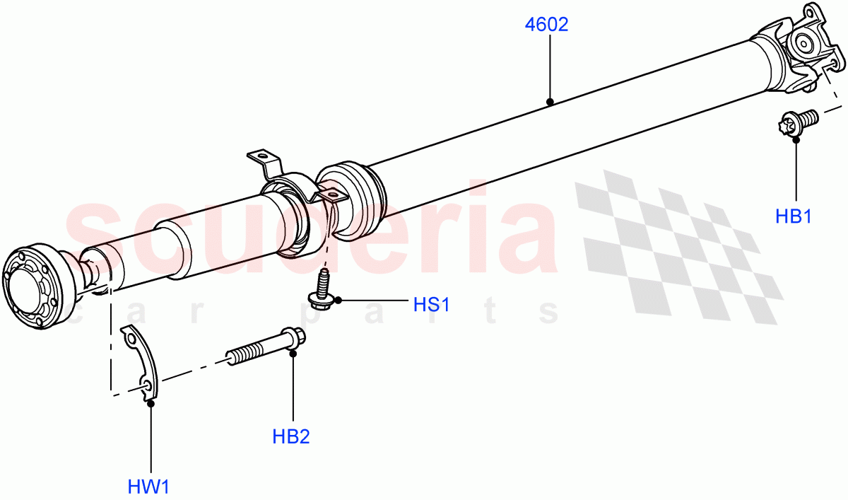 Drive Shaft - Rear Axle Drive(Propshaft)((V)FROMAA000001) of Land Rover Land Rover Range Rover Sport (2010-2013) [5.0 OHC SGDI SC V8 Petrol]