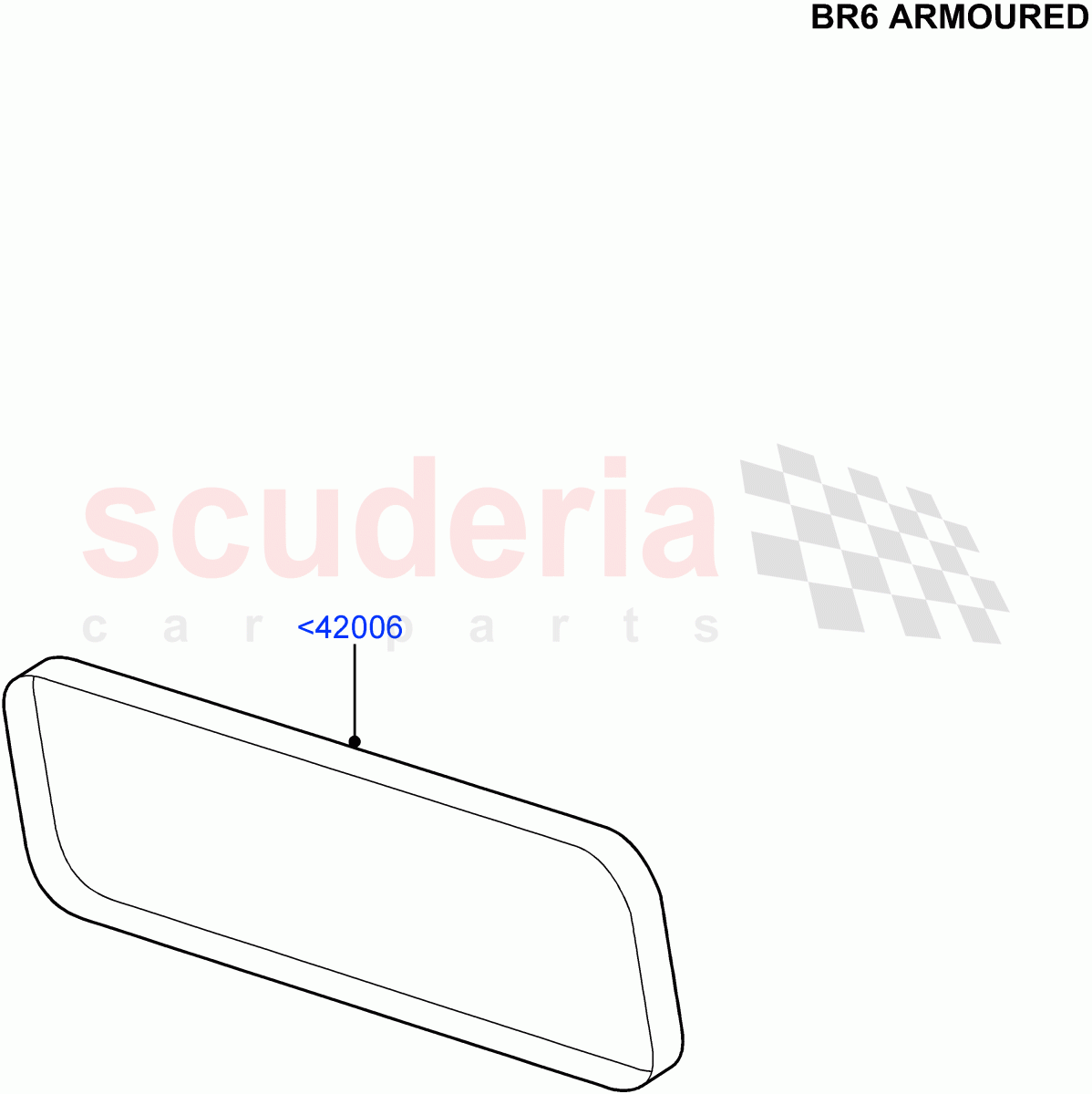 Back Window Glass(With B6 Level Armouring)((V)FROMAA000001) of Land Rover Land Rover Discovery 4 (2010-2016) [3.0 Diesel 24V DOHC TC]