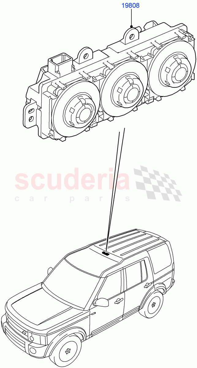 Heater & Air Conditioning Controls(Rear)((V)FROMAA000001) of Land Rover Land Rover Discovery 4 (2010-2016) [3.0 Diesel 24V DOHC TC]