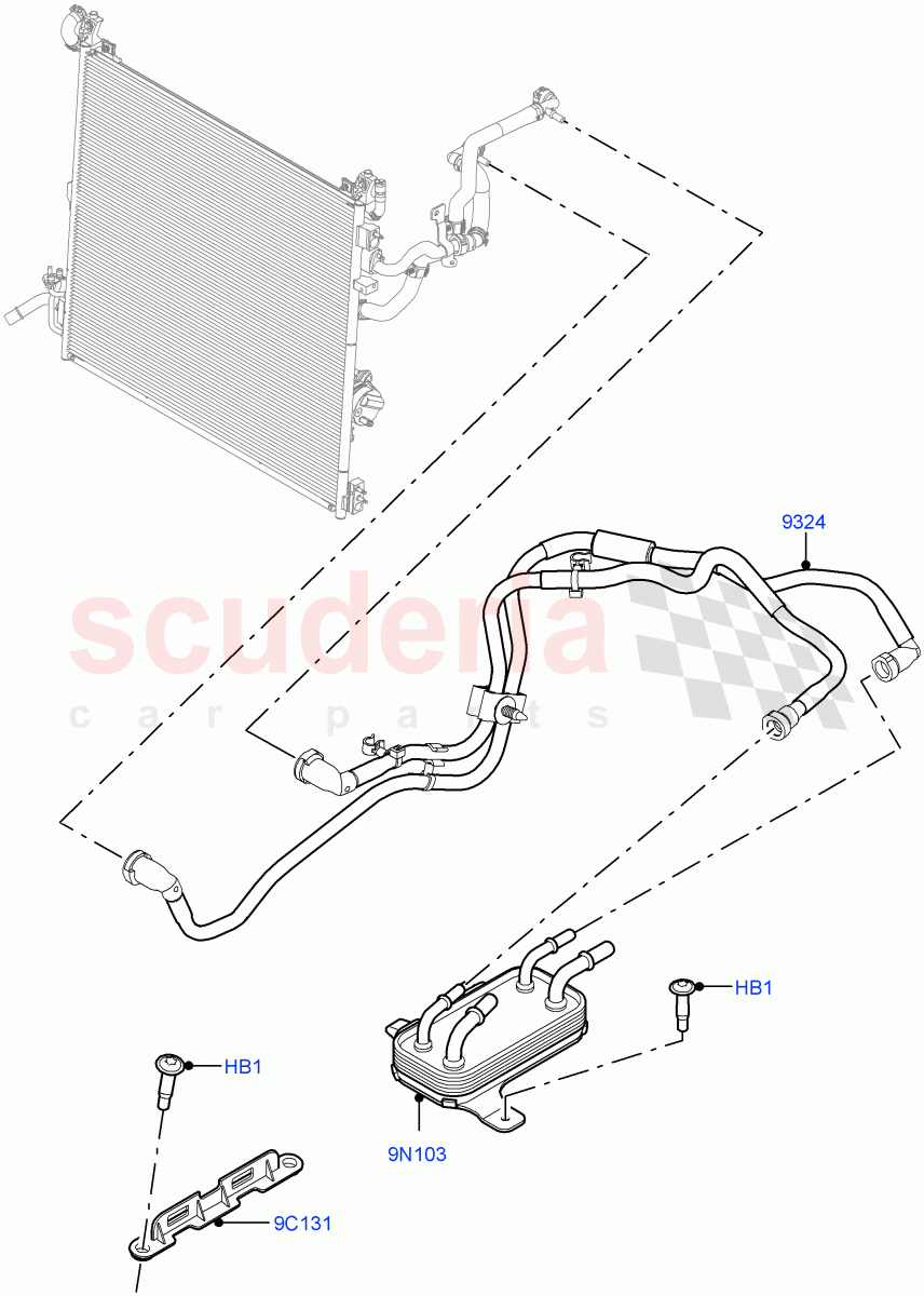 Fuel Cooler Assembly(3.0L AJ20D6 Diesel High)((V)FROMLA000001) of Land Rover Land Rover Range Rover (2012-2021) [3.0 I6 Turbo Diesel AJ20D6]