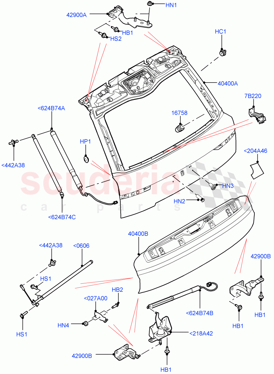 Luggage Compartment Door (Door And Fixings) of Land Rover Land Rover Range Rover (2012-2021) [5.0 OHC SGDI SC V8 Petrol]
