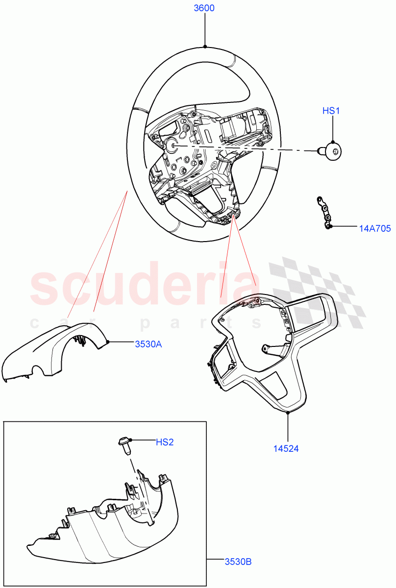 Steering Wheel((V)FROMMA000001) of Land Rover Land Rover Range Rover Velar (2017+) [3.0 I6 Turbo Diesel AJ20D6]