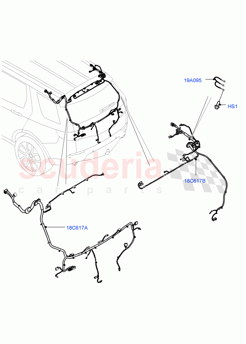 Electrical Wiring - Body And Rear(Tailgate)(Itatiaia (Brazil))((V)FROMGT000001) of Land Rover Land Rover Discovery Sport (2015+) [2.2 Single Turbo Diesel]