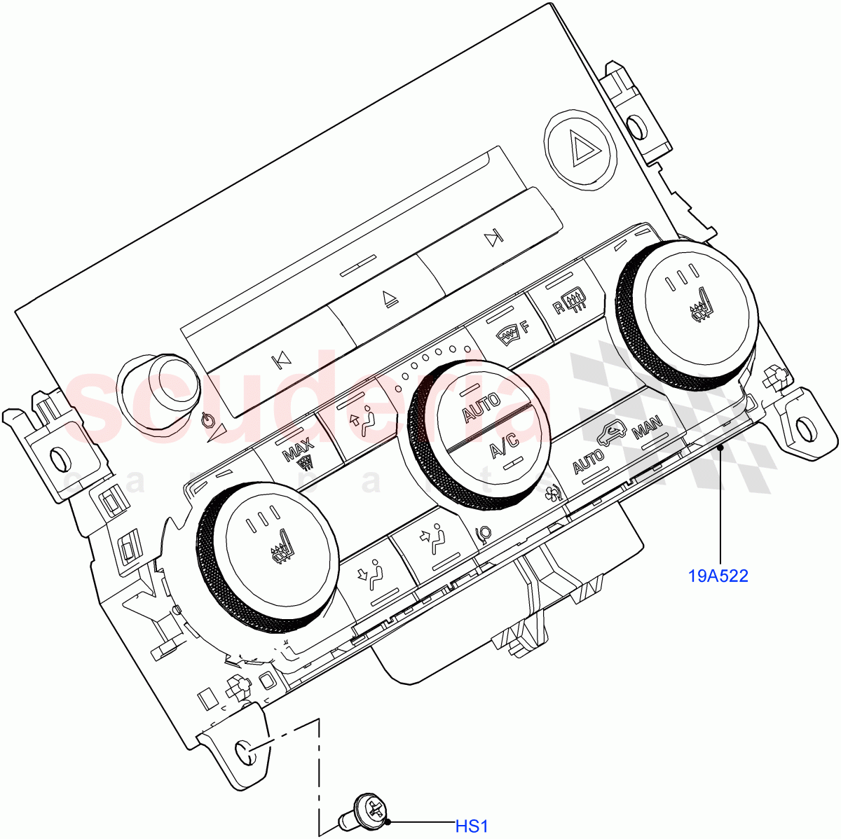 Heater & Air Conditioning Controls(Halewood (UK)) of Land Rover Land Rover Range Rover Evoque (2012-2018) [2.0 Turbo Diesel]