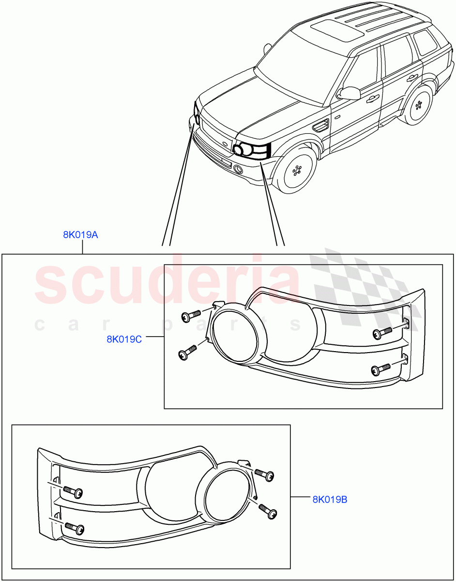 Body Dress Up Kits - Front(Accessory) of Land Rover Land Rover Range Rover Sport (2005-2009) [4.2 Petrol V8 Supercharged]