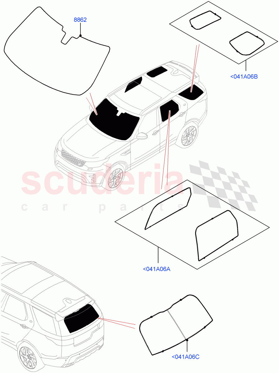 Touring Accessories(Sun Blinds, Solihull Plant Build, Nitra Plant Build) of Land Rover Land Rover Discovery 5 (2017+) [2.0 Turbo Diesel]