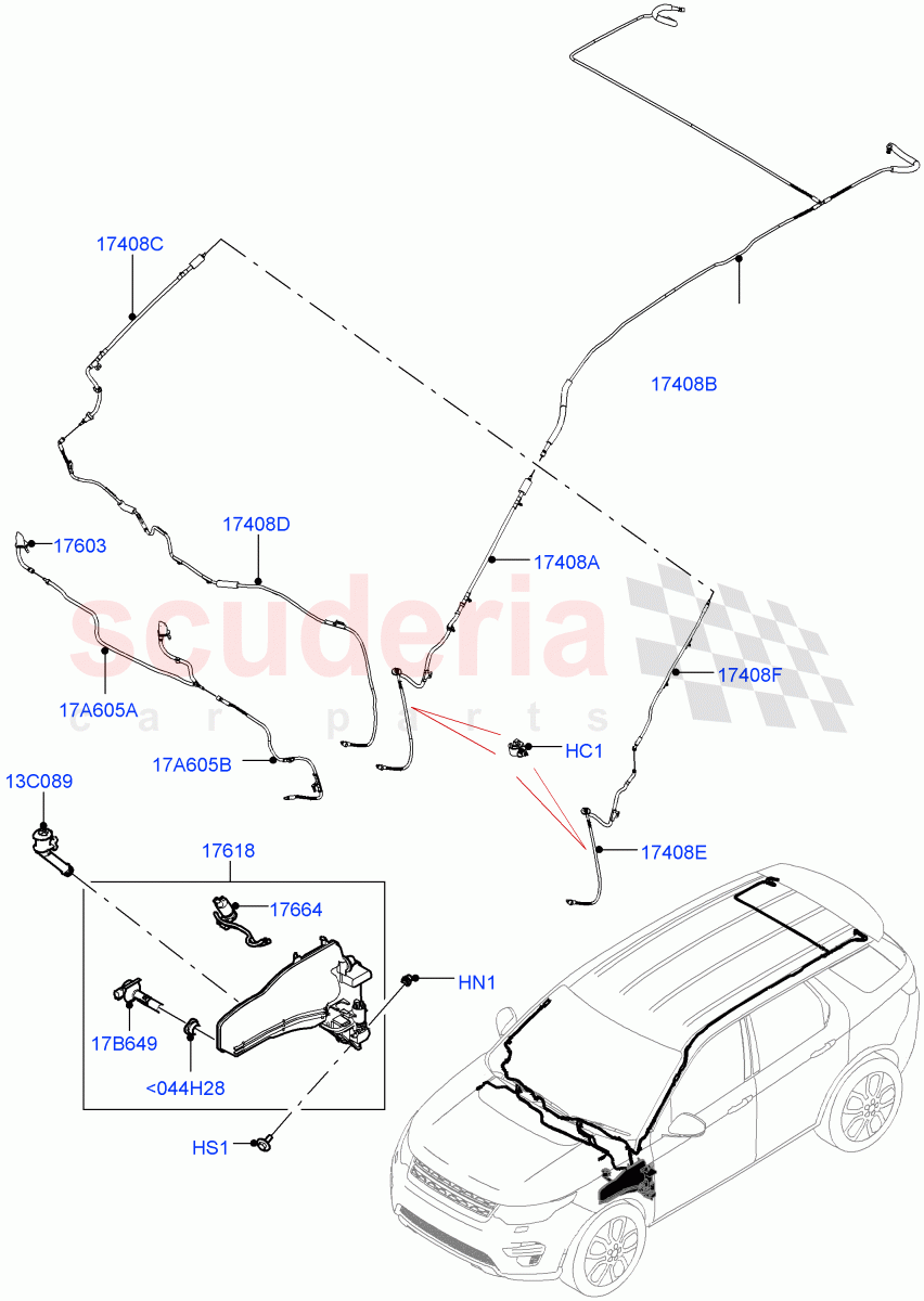 Windscreen Washer(Halewood (UK))((V)FROMLH000001) of Land Rover Land Rover Discovery Sport (2015+) [2.0 Turbo Petrol GTDI]