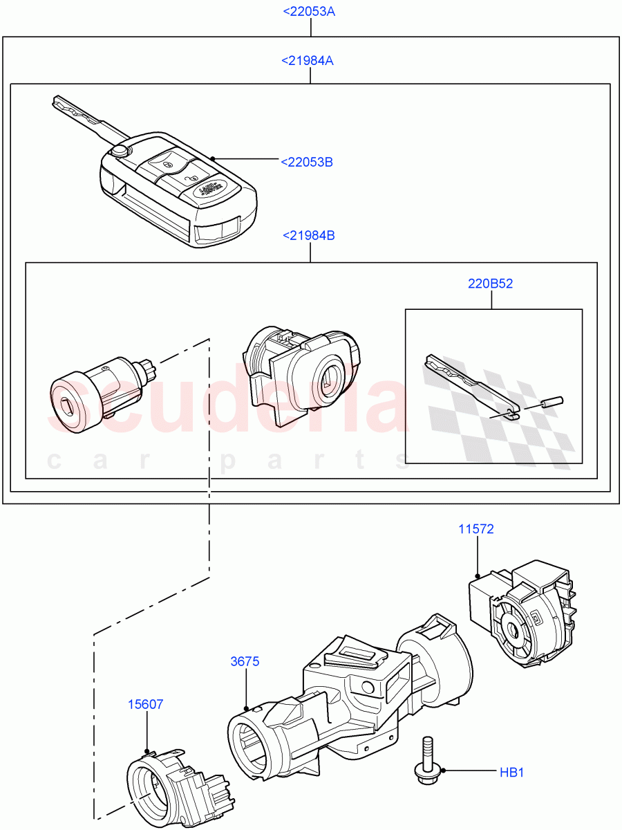 Vehicle Lock Sets And Repair Kits((V)TO9A999999) of Land Rover Land Rover Range Rover Sport (2005-2009) [2.7 Diesel V6]