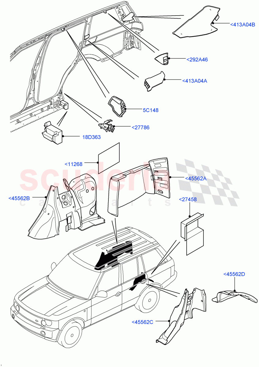 Insulators - Rear(Less Armoured)((V)FROMAA000001) of Land Rover Land Rover Range Rover (2010-2012) [5.0 OHC SGDI SC V8 Petrol]