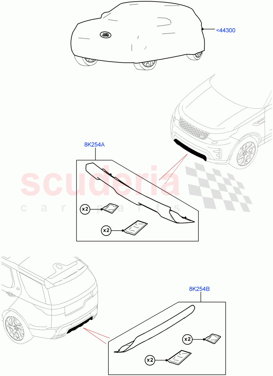 Exterior Body Protection(Solihull Plant Build, Nitra Plant Build) of Land Rover Land Rover Discovery 5 (2017+) [2.0 Turbo Diesel]