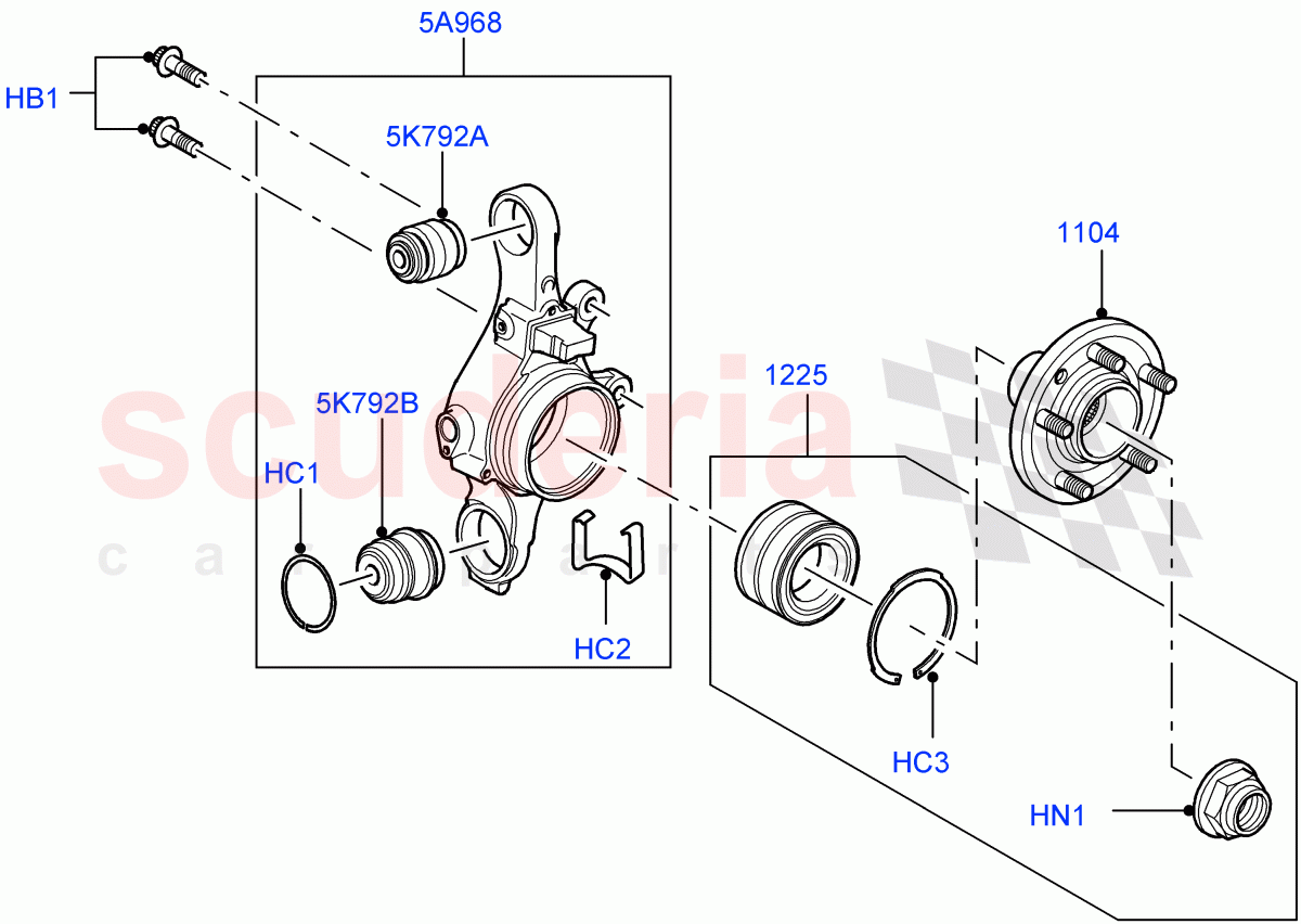 Rear Knuckle And Suspension Arms (Rear Knuckle And Hub) ((V) FROMAA000001) of Land Rover Land Rover Range Rover Sport (2010-2013) [5.0 OHC SGDI NA V8 Petrol]