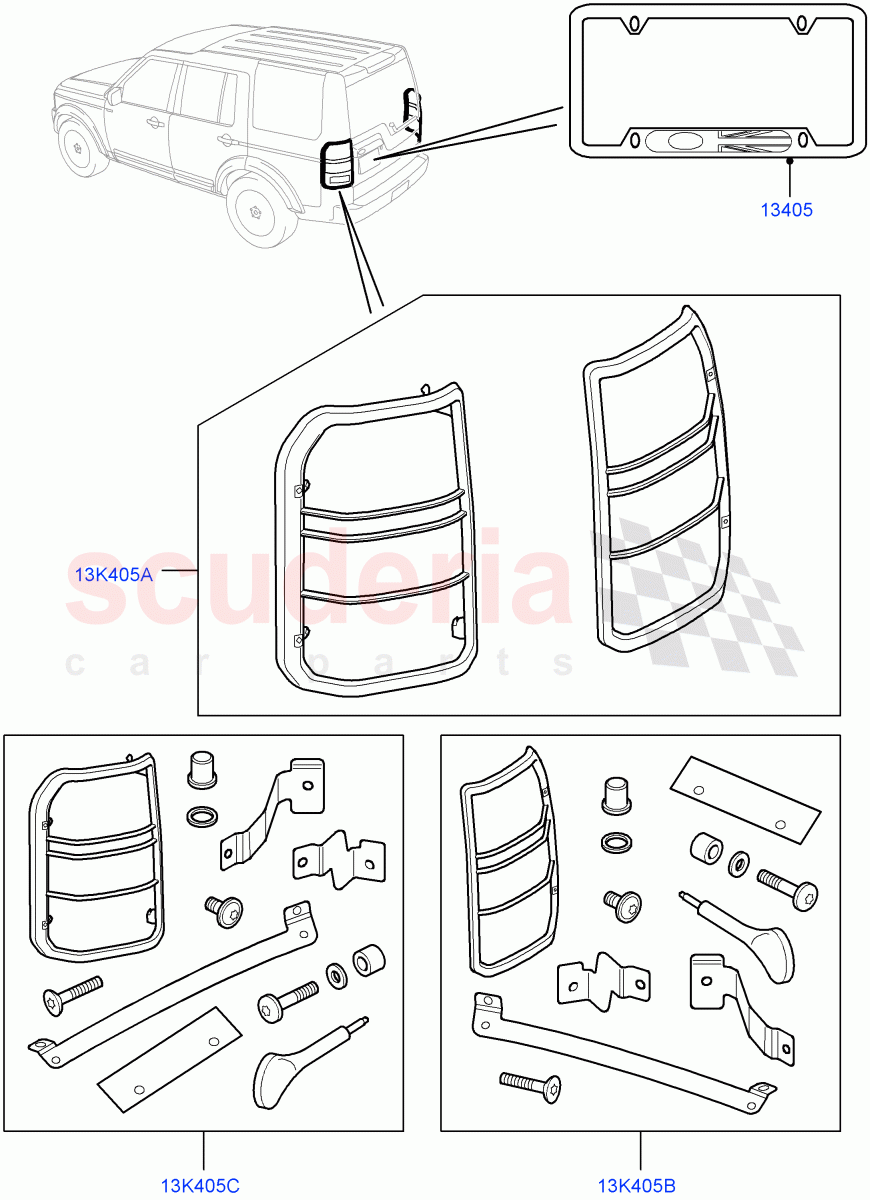 Body Dress Up Kits - Rear(Accessory)((V)FROMAA000001) of Land Rover Land Rover Discovery 4 (2010-2016) [3.0 DOHC GDI SC V6 Petrol]