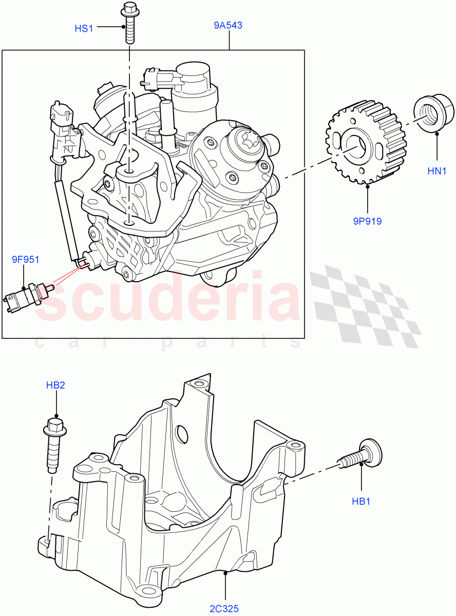 Fuel Injection Pump - Diesel (Solihull Plant Build) (3.0 V6 Diesel) ((V) FROMAA000001) of Land Rover Land Rover Discovery 4 (2010-2016) [3.0 Diesel 24V DOHC TC]