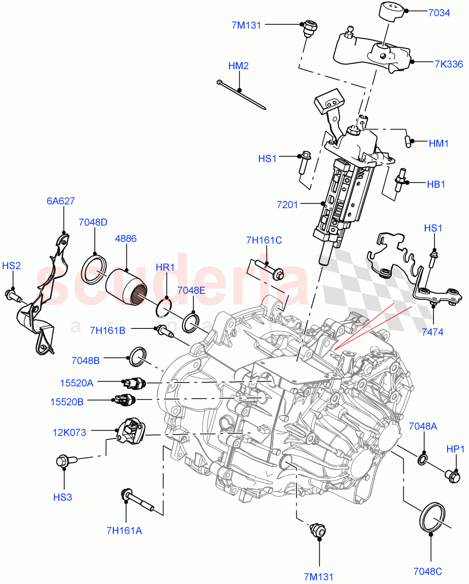 Manual Transmission External Cmpnts(2.2L CR DI 16V Diesel,6 Speed Manual Trans M66 - AWD,Halewood (UK))((V)TOFH999999) of Land Rover Land Rover Discovery Sport (2015+) [2.0 Turbo Petrol GTDI]