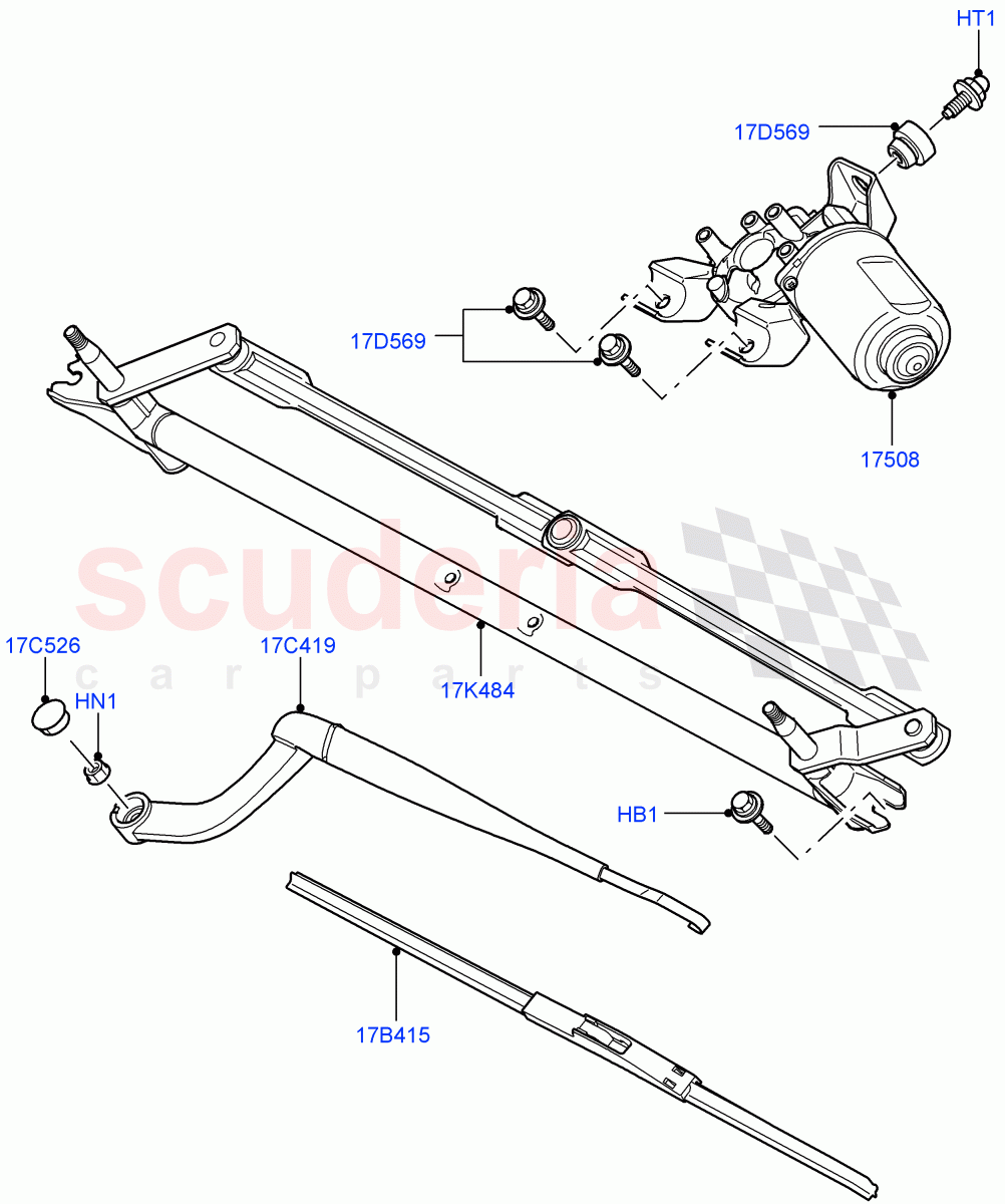 Windscreen Wiper((V)TO9A999999) of Land Rover Land Rover Range Rover Sport (2005-2009) [4.4 AJ Petrol V8]