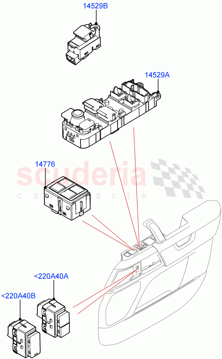 Switches(Door)(Short Wheelbase) of Land Rover Land Rover Defender (2020+) [3.0 I6 Turbo Diesel AJ20D6]