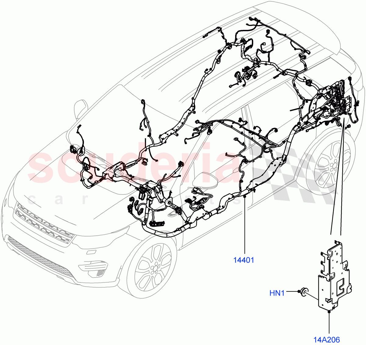 Electrical Wiring - Engine And Dash(Main Harness)(Itatiaia (Brazil))((V)FROMGT000001) of Land Rover Land Rover Discovery Sport (2015+) [2.2 Single Turbo Diesel]