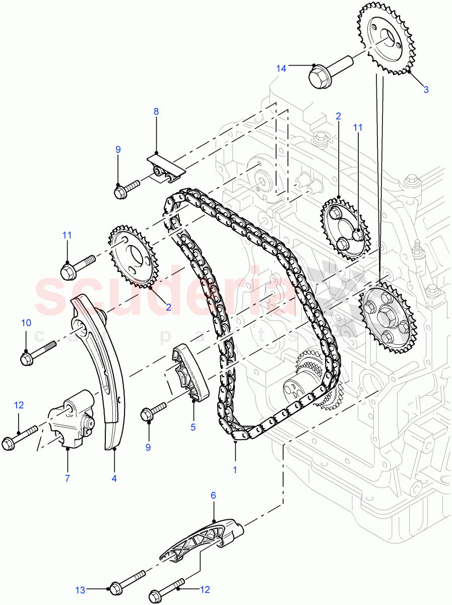 Timing Gear(2.2L 16V TC I4 DSL 122PS PUMA)((V)FROMCA000001) of Land Rover Land Rover Defender (2007-2016)