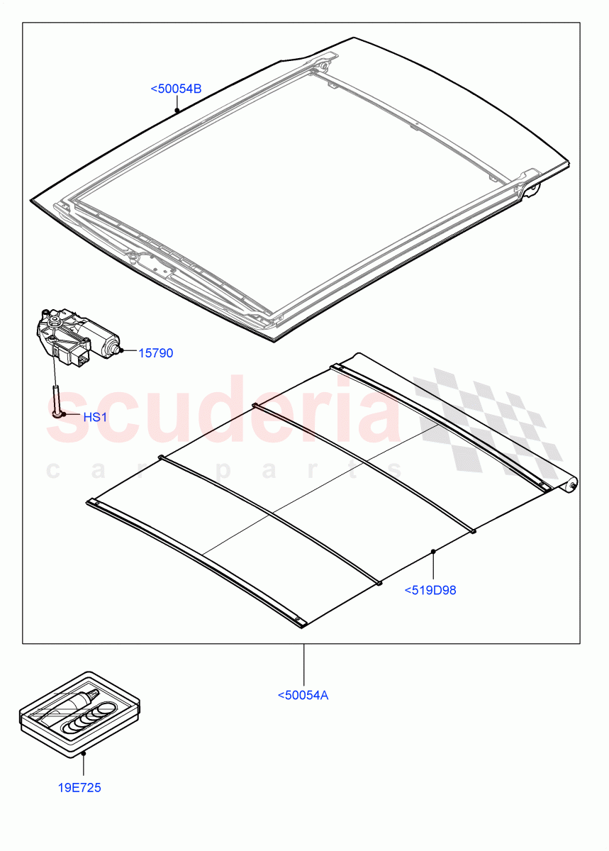 Panoramic Glass Roof(With Roof Conversion-Panorama Roof,Halewood (UK)) of Land Rover Land Rover Range Rover Evoque (2012-2018) [2.0 Turbo Petrol GTDI]