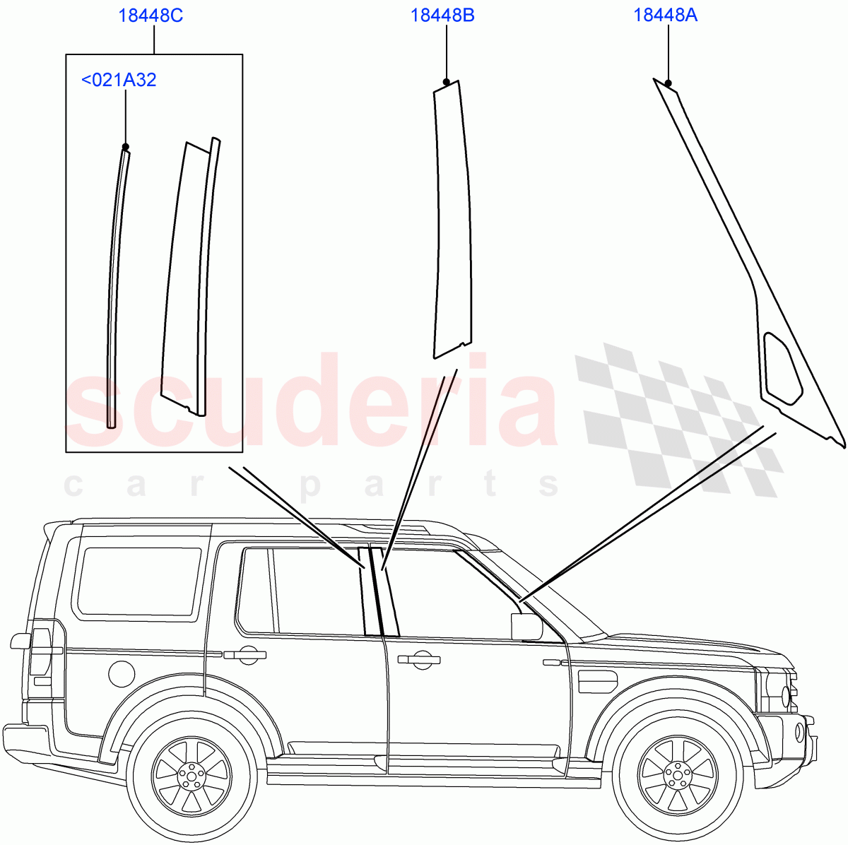 Rear Doors, Hinges & Weatherstrips((V)FROMAA000001) of Land Rover Land Rover Discovery 4 (2010-2016) [3.0 Diesel 24V DOHC TC]