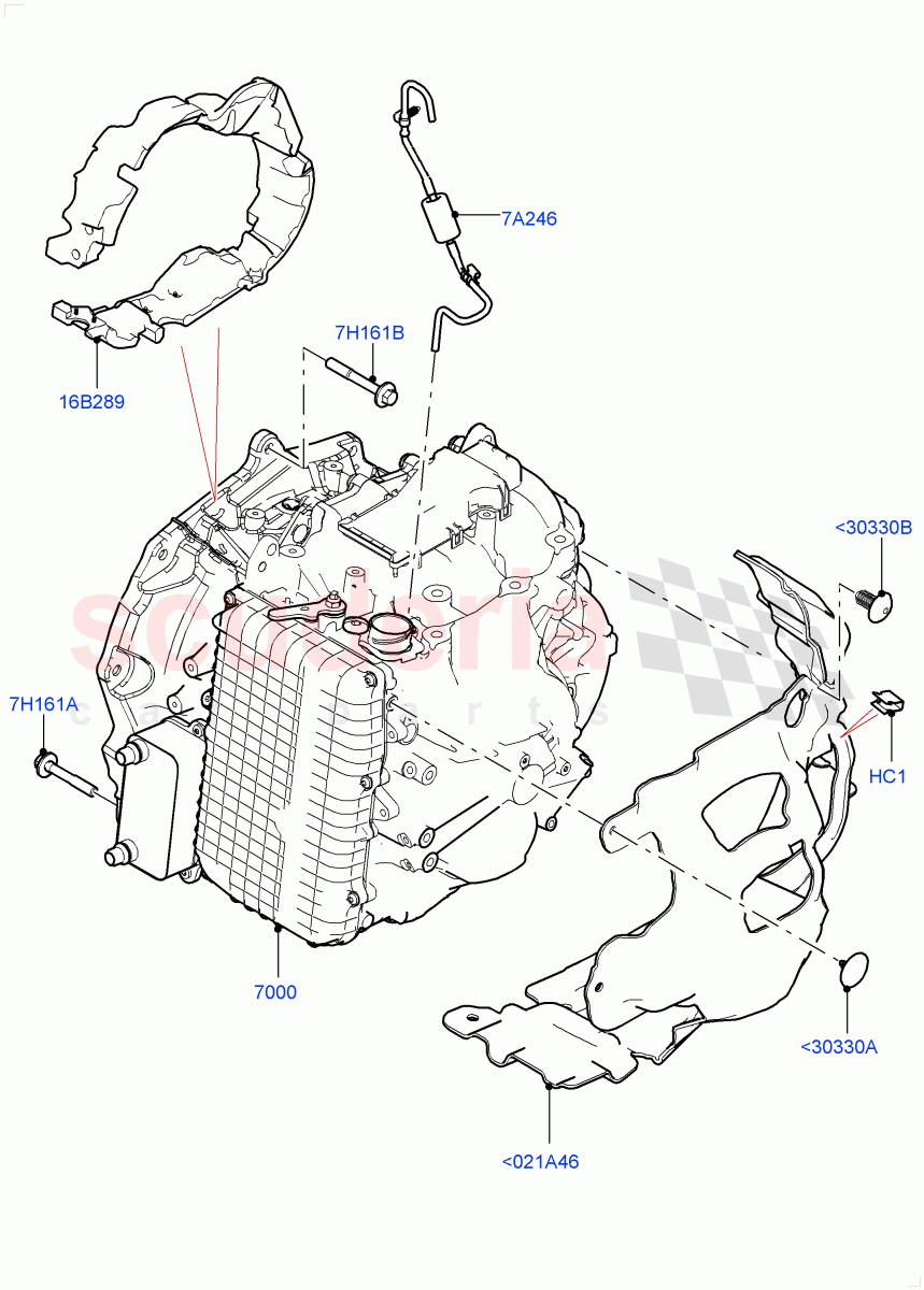 Auto Trans Assy & Speedometer Drive(2.0L AJ20D4 Diesel LF PTA,9 Speed Auto Trans 9HP50,Halewood (UK),2.0L AJ20D4 Diesel High PTA,2.0L AJ20D4 Diesel Mid PTA) of Land Rover Land Rover Discovery Sport (2015+) [2.0 Turbo Petrol AJ200P]