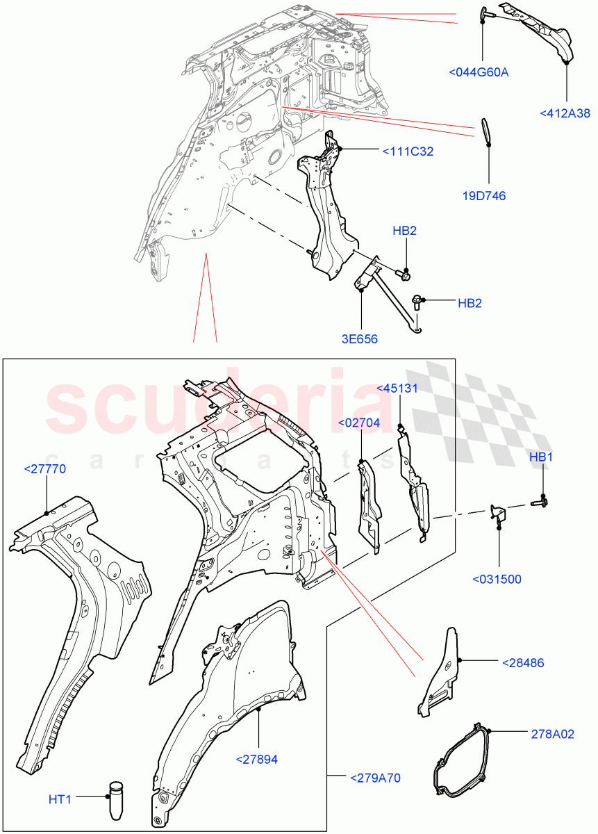 Side Panels - Inner(Rear)(Changsu (China))((V)FROMFG000001) of Land Rover Land Rover Discovery Sport (2015+) [2.0 Turbo Petrol AJ200P]