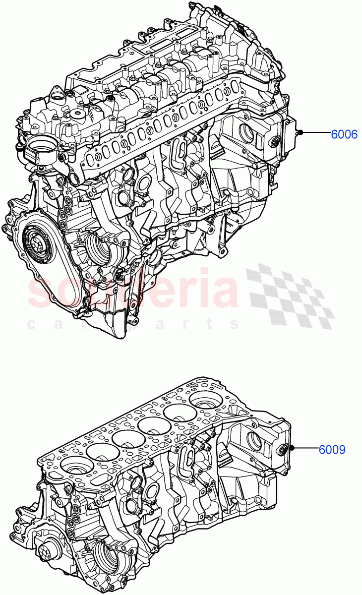 Service Engine And Short Block(3.0L AJ20D6 Diesel High)((V)FROMMA000001) of Land Rover Land Rover Range Rover Velar (2017+) [3.0 I6 Turbo Diesel AJ20D6]