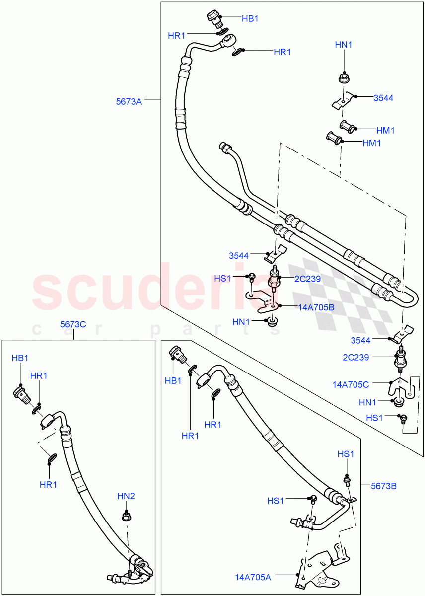 Active Anti-Roll Bar System(High Pressure, Hose Assy)(With Roll Stability Control)((V)FROMAA000001) of Land Rover Land Rover Range Rover Sport (2010-2013) [5.0 OHC SGDI NA V8 Petrol]