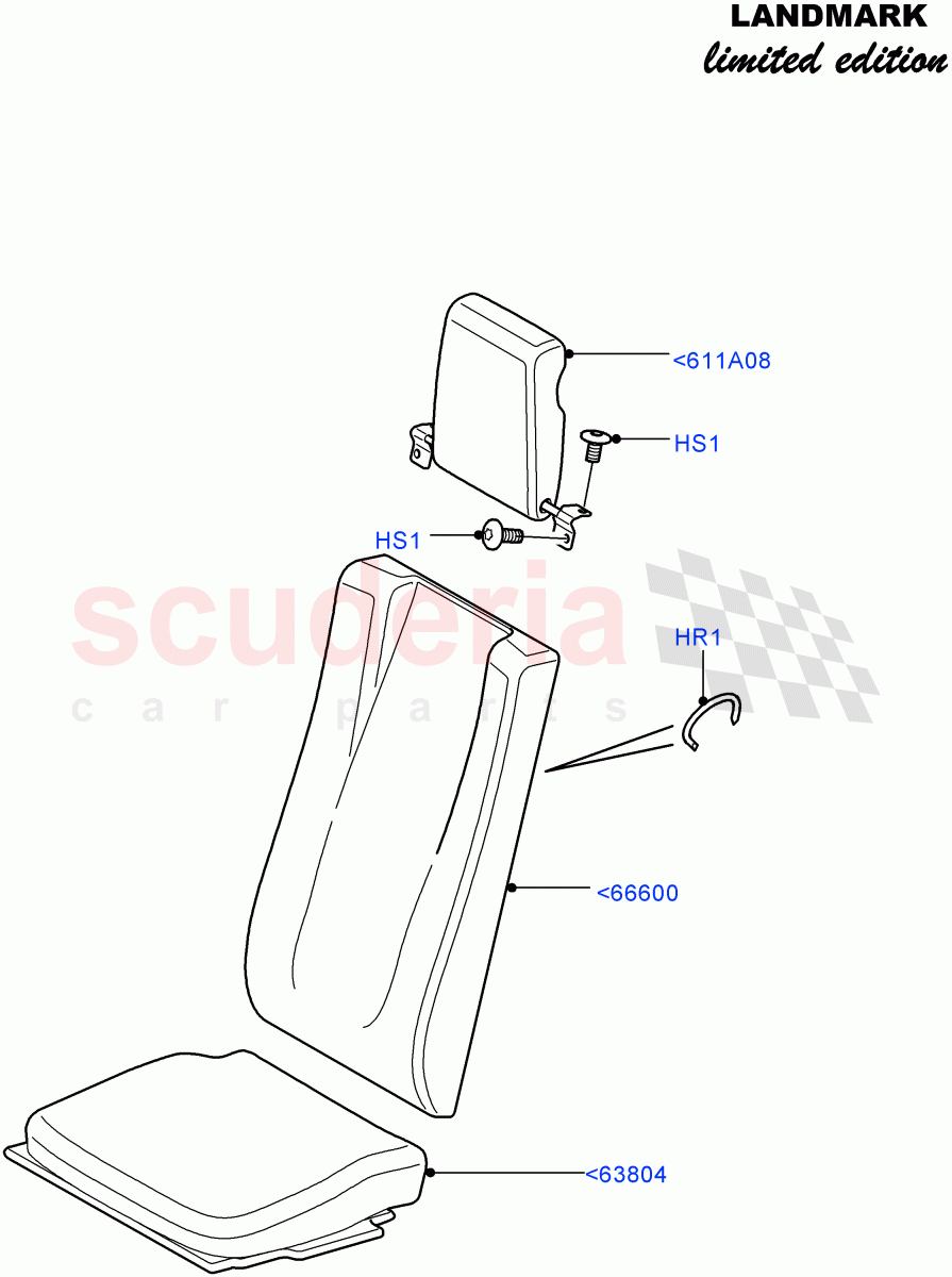 Rear Seat Covers(Row 3)(Landmark Limited Edition,With 7 Seat Configuration)((V)FROMBA000001) of Land Rover Land Rover Discovery 4 (2010-2016) [3.0 DOHC GDI SC V6 Petrol]