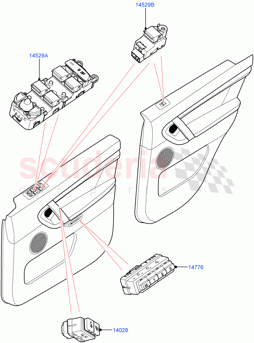 Switches(Door)(Halewood (UK))((V)FROMLH000001) of Land Rover Land Rover Discovery Sport (2015+) [2.0 Turbo Diesel AJ21D4]