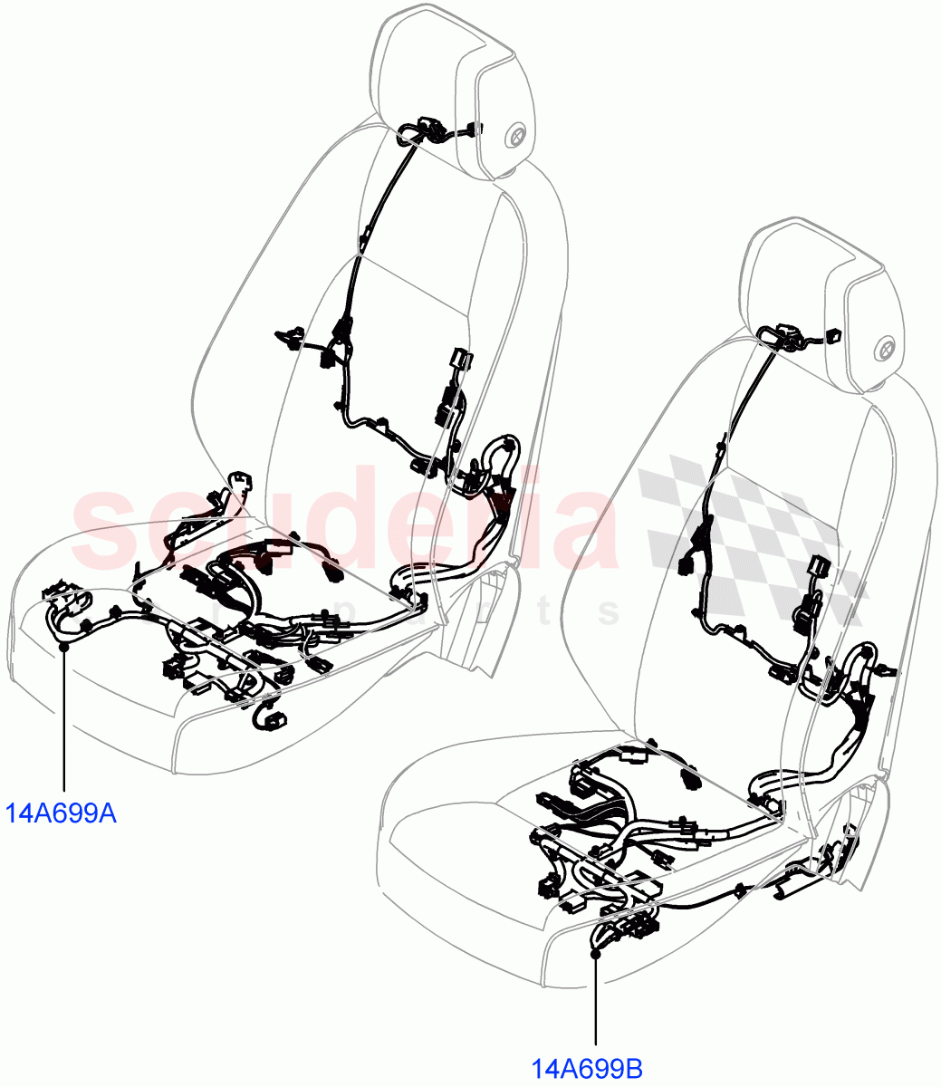 Wiring - Seats(Front Seats)((V)FROMNH000001,(V)TONH999999) of Land Rover Land Rover Discovery Sport (2015+) [2.0 Turbo Diesel]