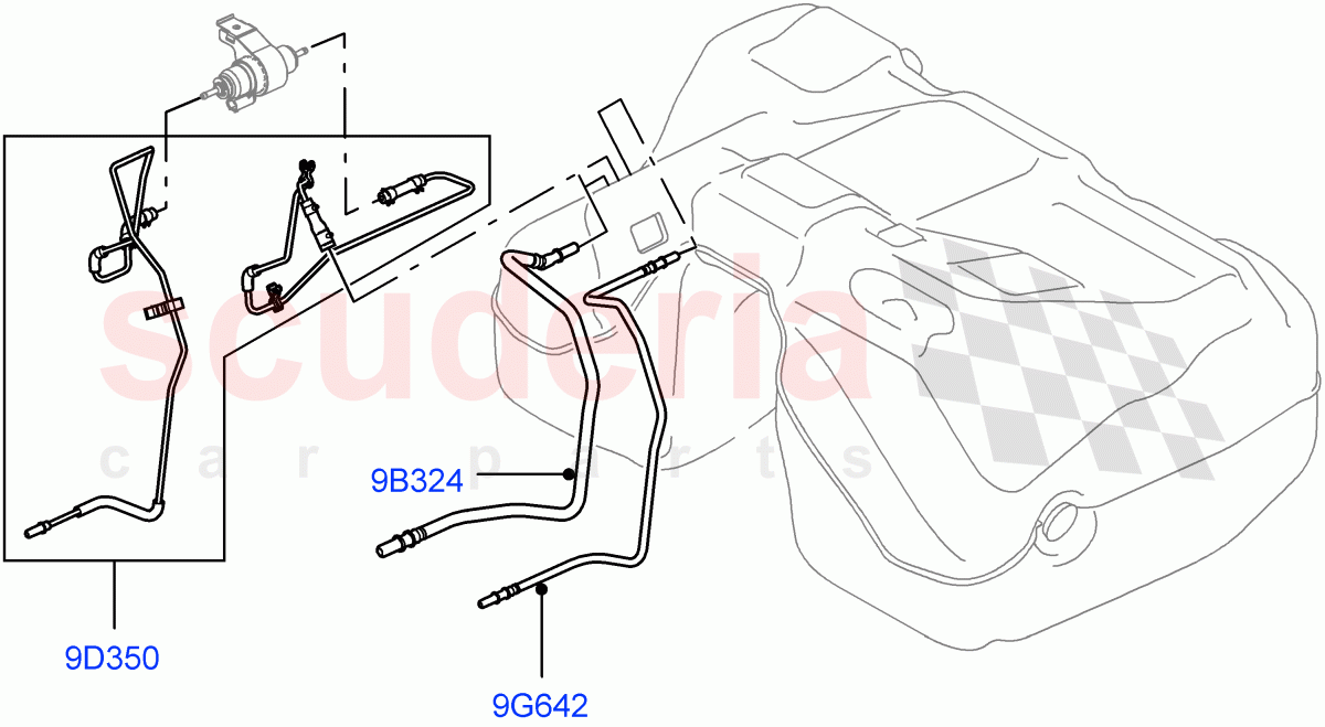 Fuel Lines(Rear)(2.2L CR DI 16V Diesel) of Land Rover Land Rover Range Rover Evoque (2012-2018) [2.2 Single Turbo Diesel]