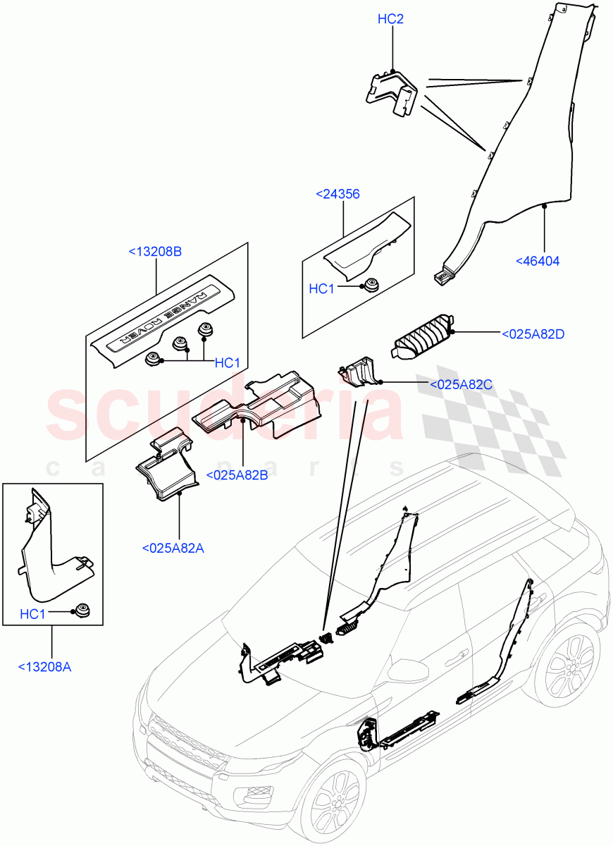 Side Trim(Sill)(5 Door,Halewood (UK)) of Land Rover Land Rover Range Rover Evoque (2012-2018) [2.0 Turbo Petrol GTDI]