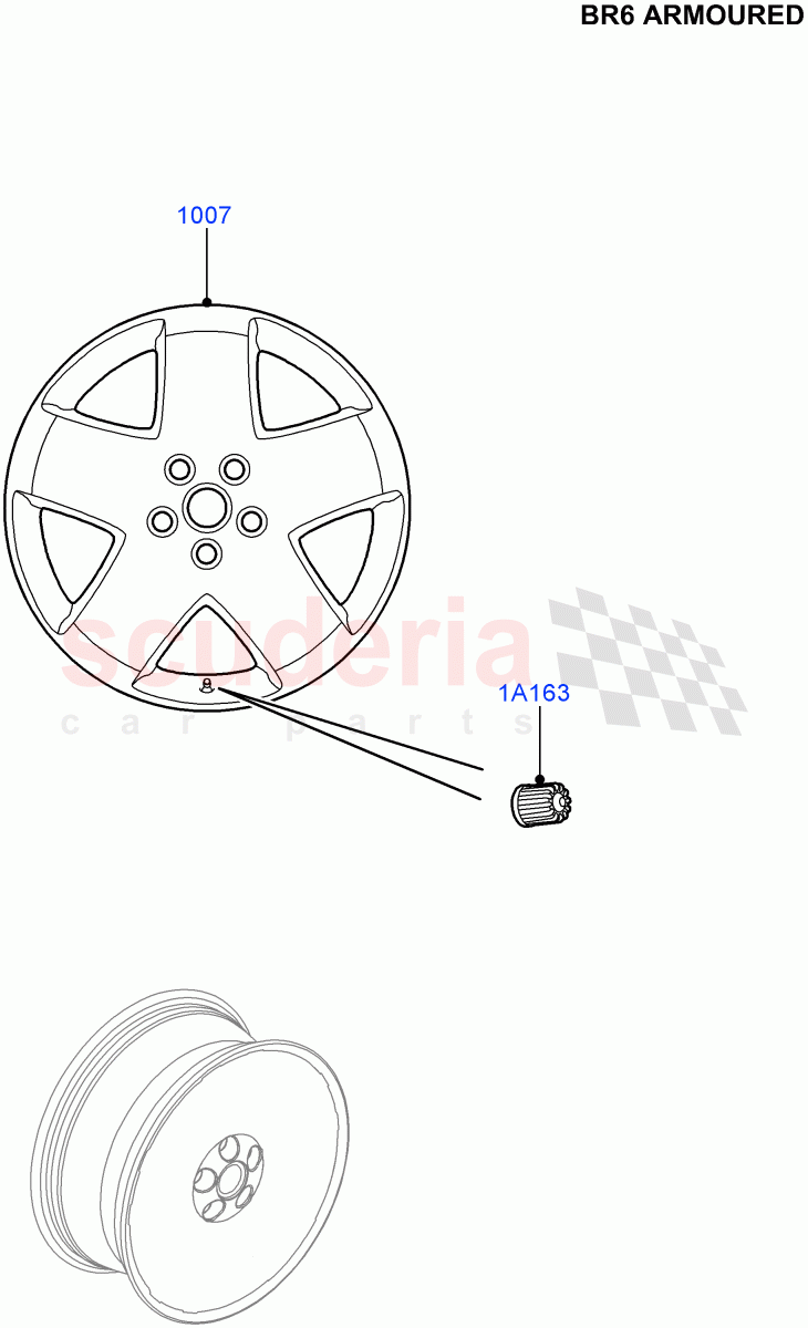 Wheels (With B6 Level Armouring) ((V) FROMAA000001) of Land Rover Land Rover Discovery 4 (2010-2016) [4.0 Petrol V6]
