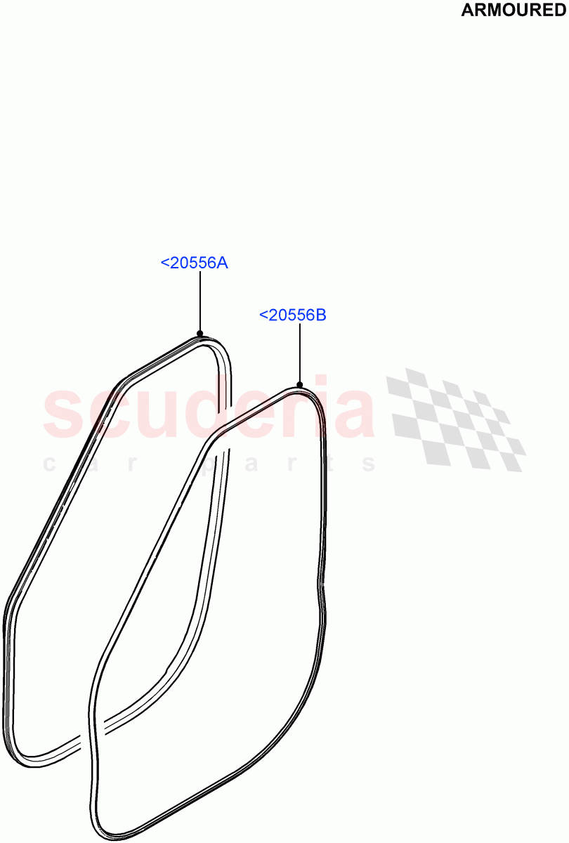 Front Doors, Hinges & Weatherstrips(Finisher And Seals, Weatherstrips And Seals)(Armoured)((V)FROMEA000001) of Land Rover Land Rover Range Rover (2012-2021) [4.4 DOHC Diesel V8 DITC]