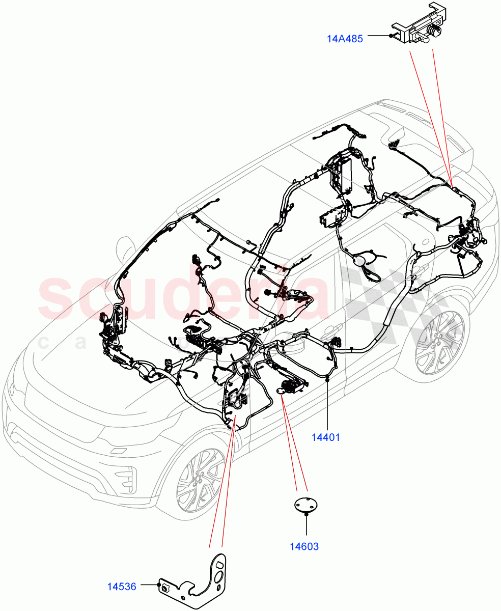 Main Harness(Nitra Plant Build)((V)FROMK2000001) of Land Rover Land Rover Discovery 5 (2017+) [2.0 Turbo Diesel]