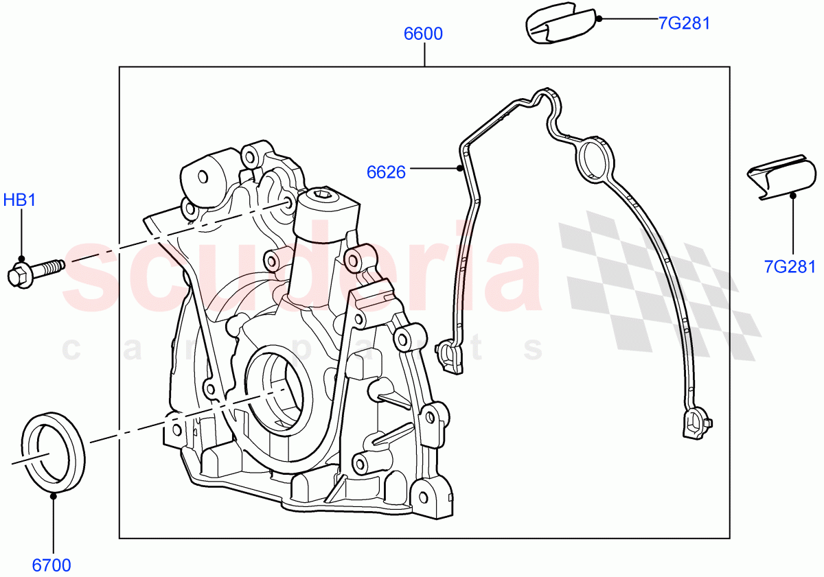 Oil Pump(Lion Diesel 2.7 V6 (140KW))((V)TO9A999999) of Land Rover Land Rover Range Rover Sport (2005-2009) [2.7 Diesel V6]