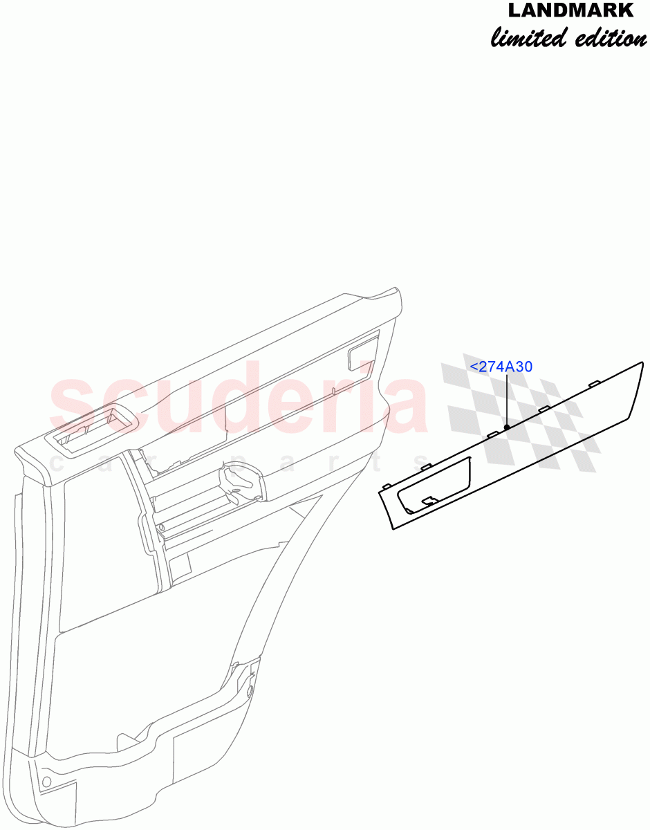 Rear Door Trim Installation(Landmark Limited Edition)((V)FROMBA000001) of Land Rover Land Rover Discovery 4 (2010-2016) [5.0 OHC SGDI NA V8 Petrol]