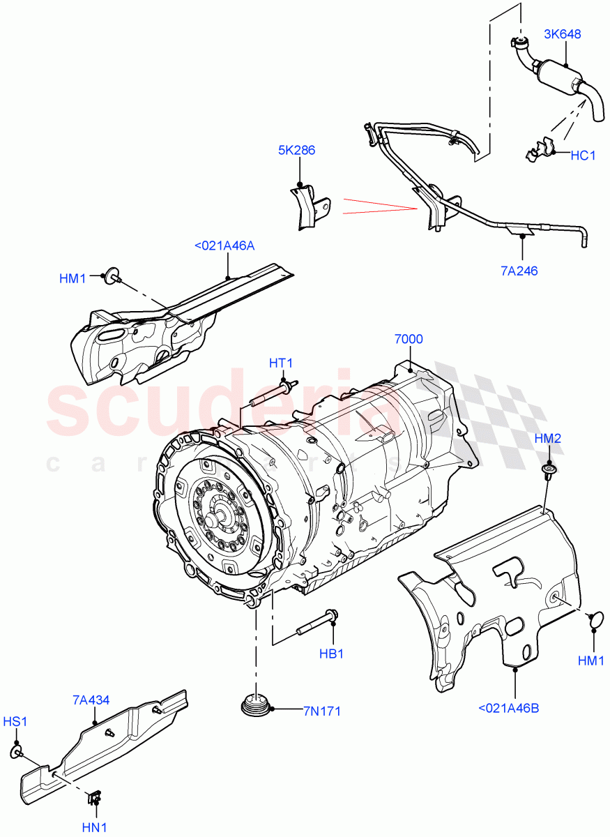 Auto Trans Assy & Speedometer Drive(3.0L AJ20D6 Diesel High,8 Speed Auto Trans ZF 8HP76)((V)FROMMA000001) of Land Rover Land Rover Range Rover Velar (2017+) [2.0 Turbo Diesel AJ21D4]