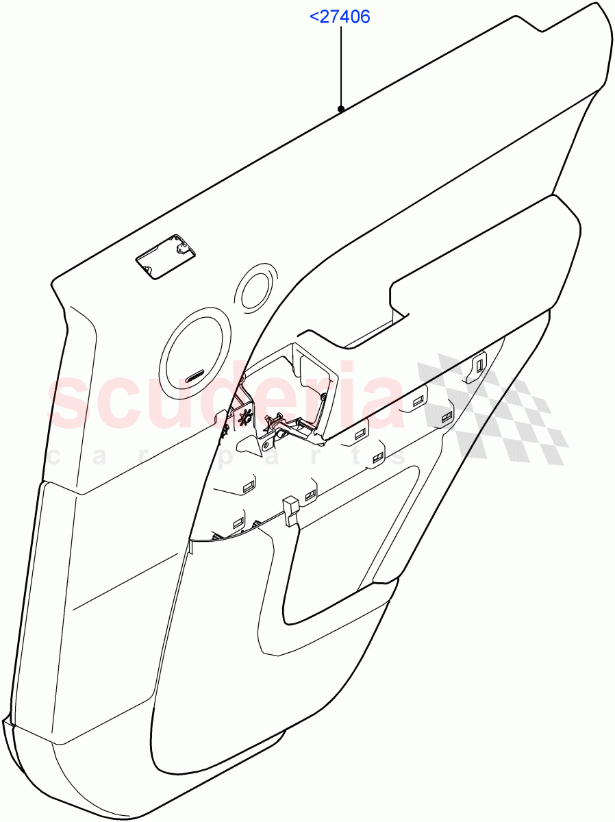 Rear Door Trim Panels of Land Rover Land Rover Range Rover Sport (2014+) [4.4 DOHC Diesel V8 DITC]