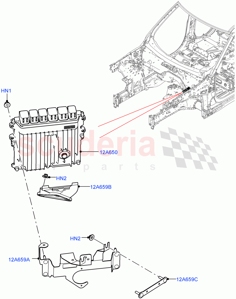 Engine Modules And Sensors (Nitra Plant Build) (3.0L AJ20D6 Diesel High) ((V) FROMM2000001) of Land Rover Land Rover Discovery 5 (2017+) [3.0 I6 Turbo Diesel AJ20D6]